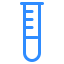 Blue test tube icon representing analysis and research in marketing strategies